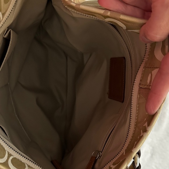 Coach Brown and Tan Signature Shoulder Bag - Picture 5 of 5